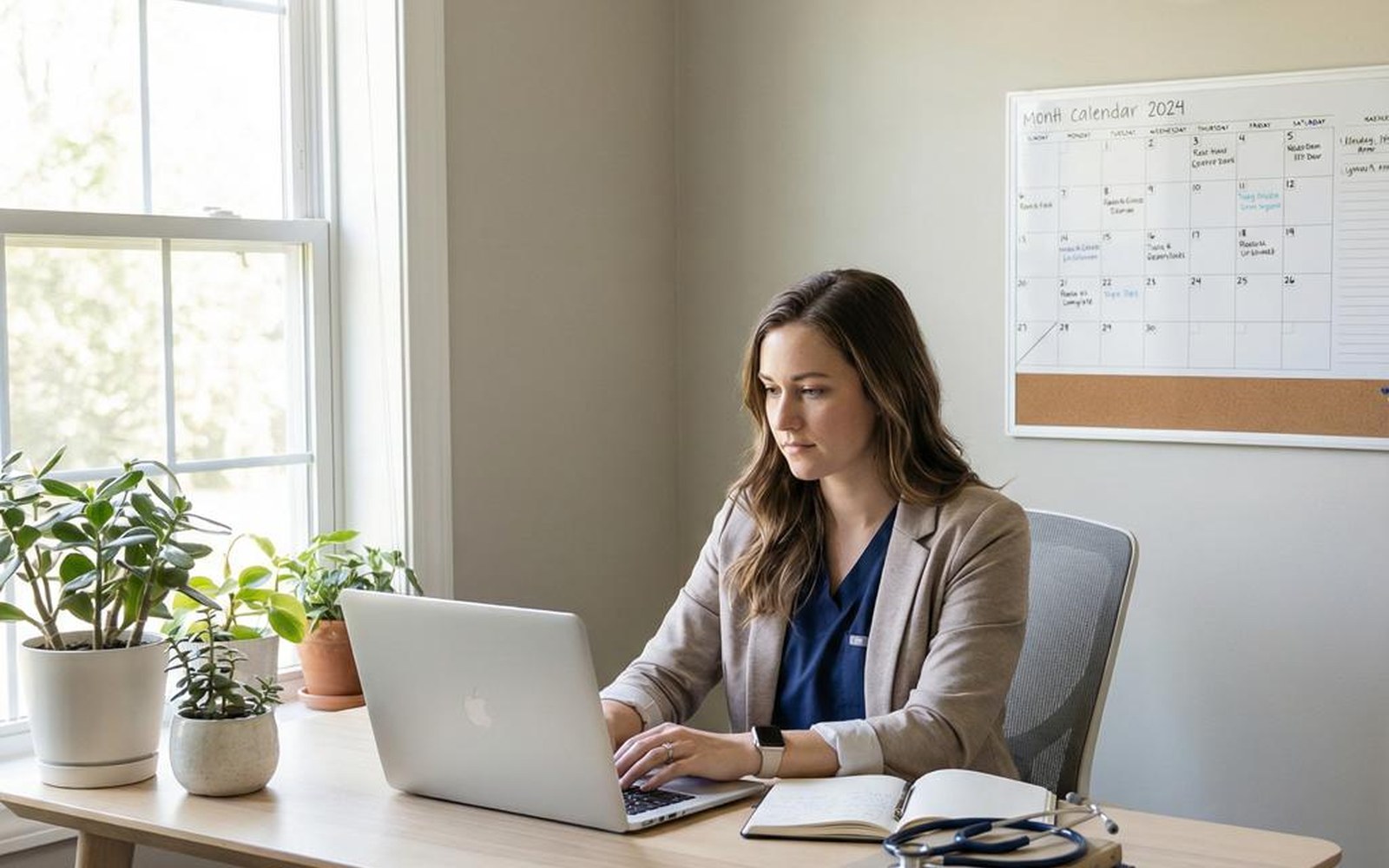 Healthcare consultant reviewing care navigation information with a client
